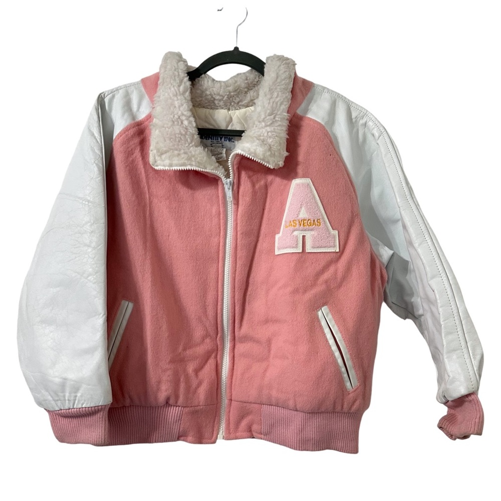 Vintage Boogie's‎ Diner Las Vegas Letterman's Varsity Style Leather Wool Jacket